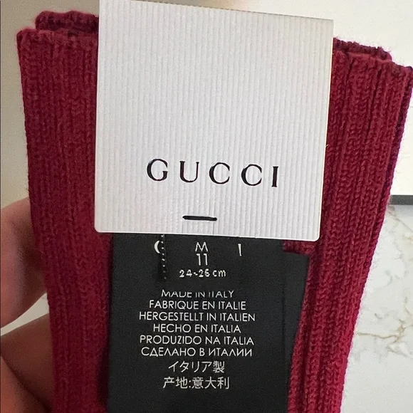 Gucci unisex Burgundy and Navy Socks - Picture 5 of 8